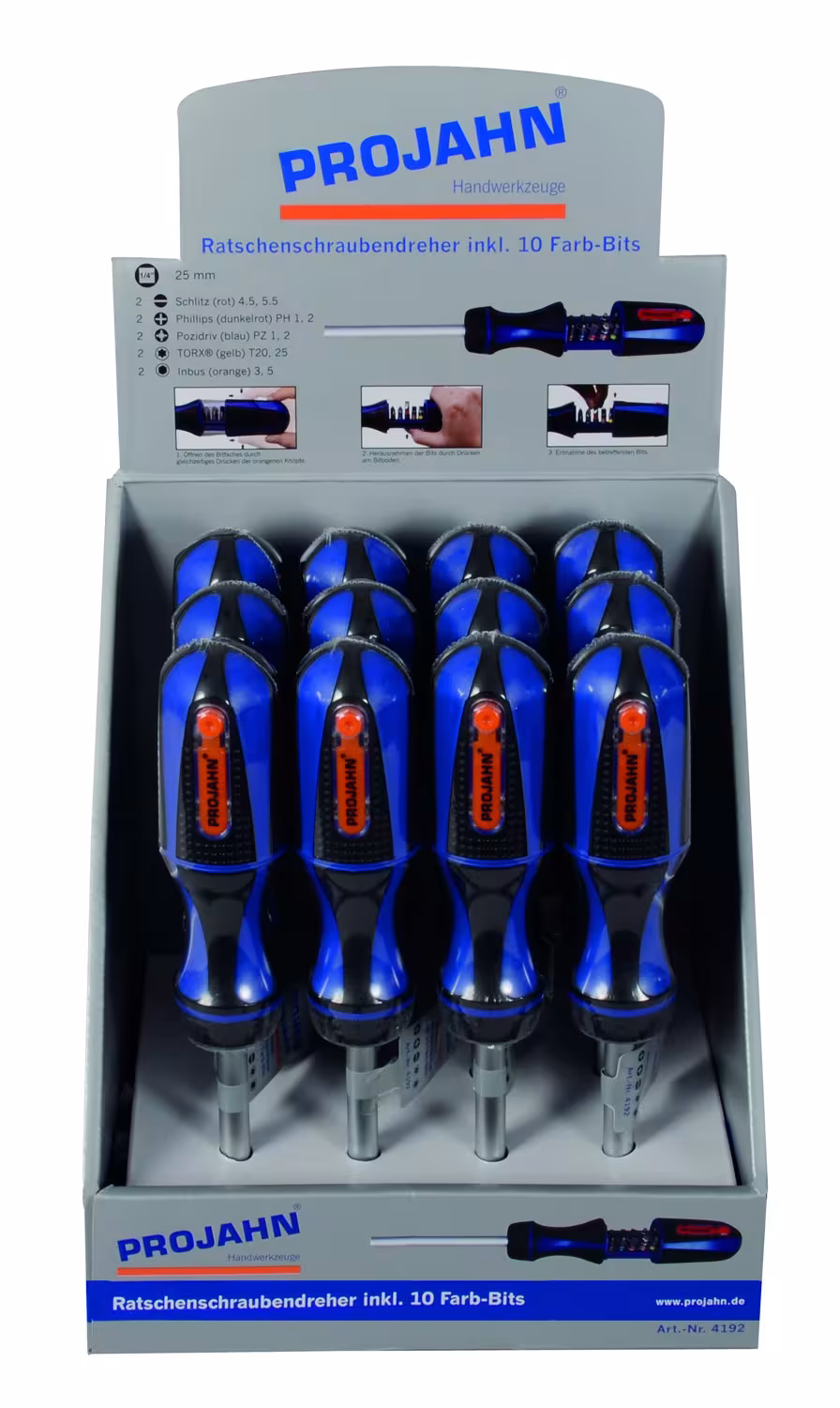 Immagine aggiuntiva dell'articolo display 12 x cacciaviti a cricchetto 4192 dalla categoria inserti e portainserti