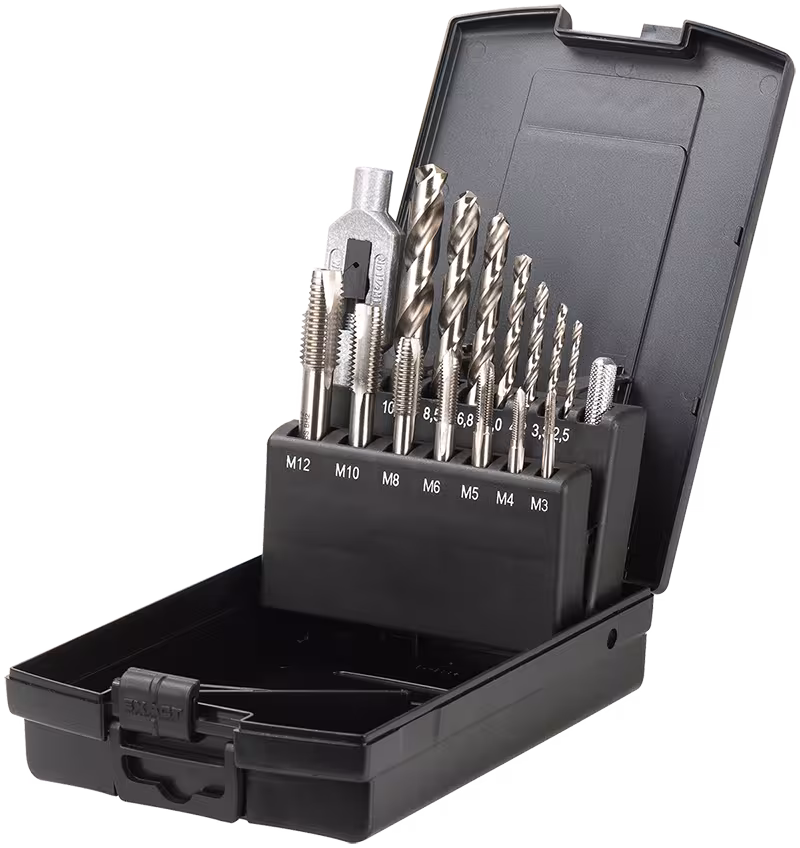 Set di rubinetti, HSS, 15 pezzi 1360-S di ELORA Set di maschi, HSS, 15 pezzi, ELORA-1360-S dalla categoria trapani con articolo n. 1360000011000