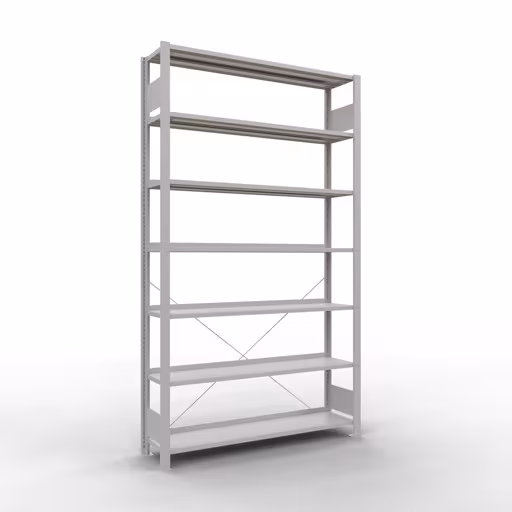 Figura n. 8 dell'articolo scaffale base, scaffale per ufficio, sistema a innesto MULTIplus85, 2300 x 1300 x 300 mm, 7 ripiani, , , grigio chiaro del gruppo di prodotti scaffali per ufficio della marca Schulte Lagertechnik