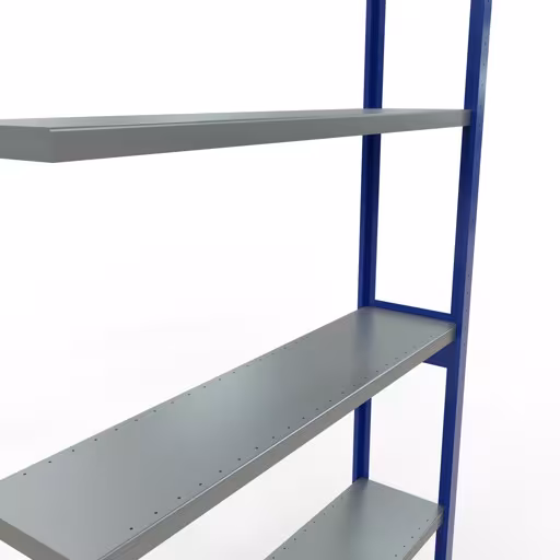 Scaffali componibili, scaffali, sistema a innesto MULTIplus250, 3000 x 1300 x 300 mm (AxLxP), 7 ripiani, barre longitudinali, RAL 5010 blu genziana/zincato della marca Schulte Lagertechnik della gamma sistemi a innesto