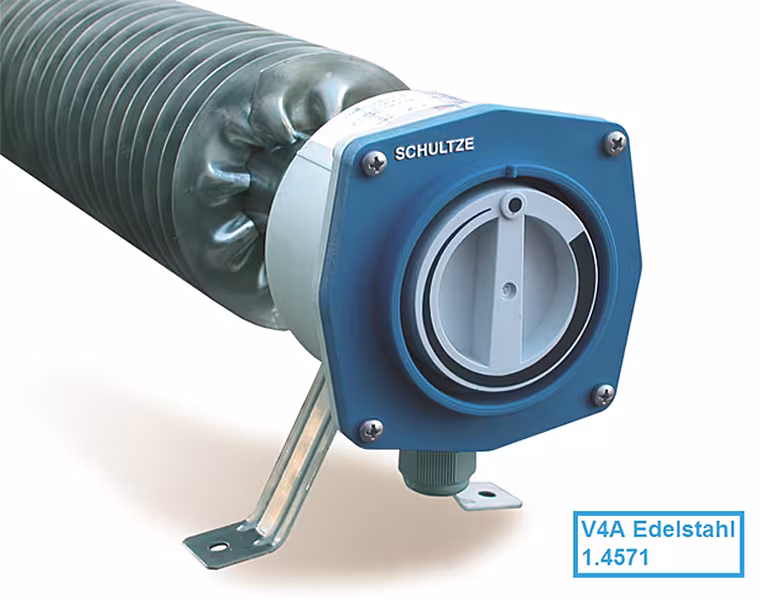 Chauffage à tubes à ailettes V4A automatique, 230 V, acier inoxydable 1.4571, IP66/67, chauffage à tubes à ailettes, réf. A0500EA4