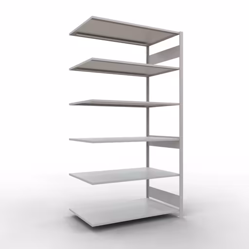 Immagine aggiuntiva dell'articolo Scaffale aggiuntivo, scaffale a scaffale, sistema a innesto MULTIplus150, 2500 x 1300 x 800 mm (AxLxP), 6 ripiani, barra longitudinale, RAL 7035 grigio chiaro da scaffale aggiuntivo