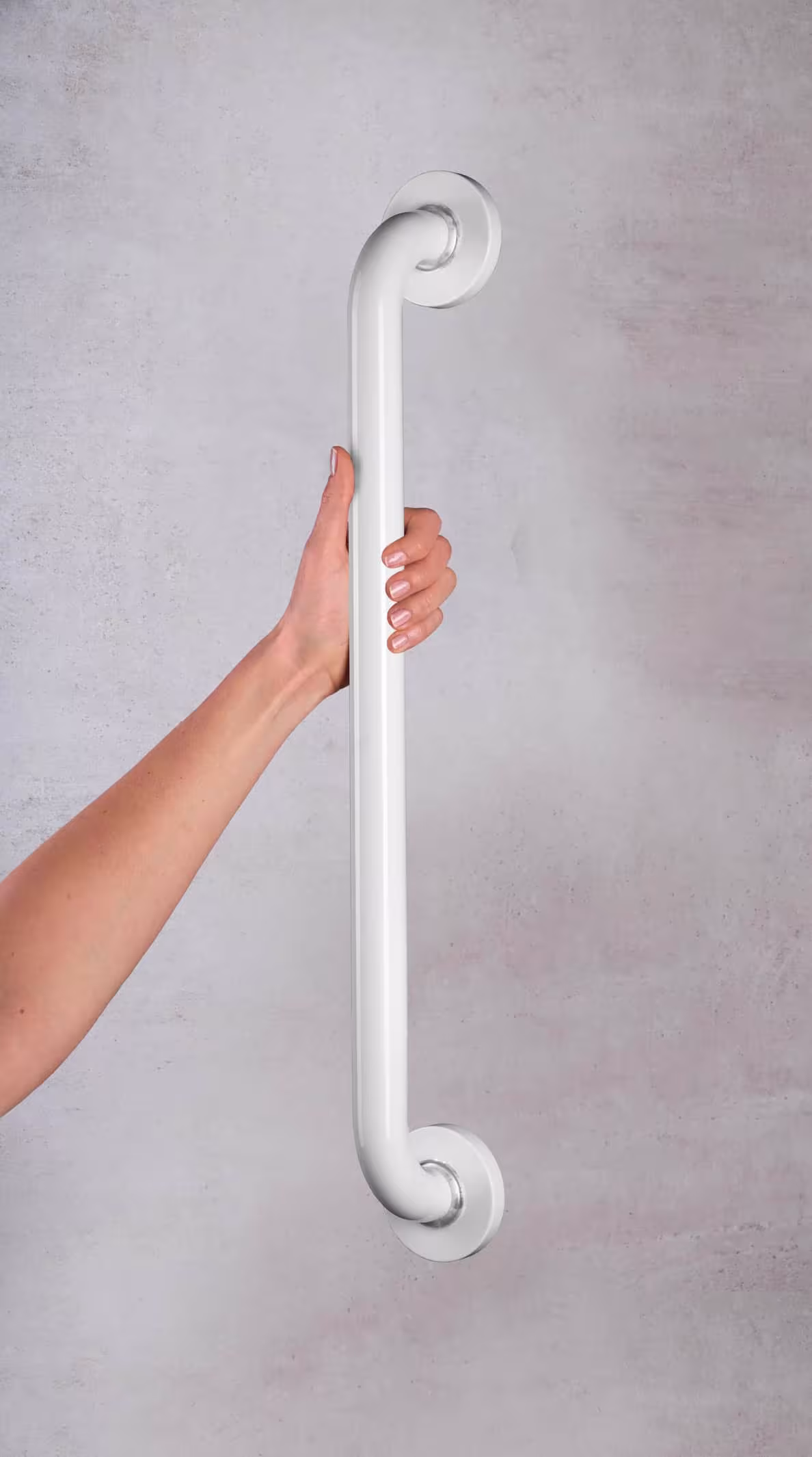 Barre d'appui Sam L, blanche, aluminium avec GTIN 4006956951164 Barre d'appui Sam L, blanche, aluminium de Ridder avec réf. A00160101