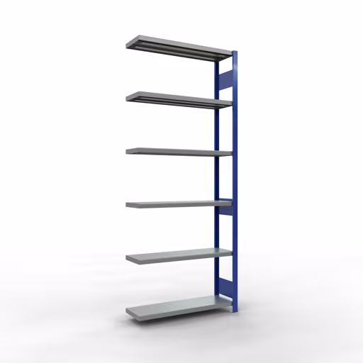 Figura n. 14 dell'articolo scaffale aggiuntivo, scaffale, sistema a innesto MULTIplus250, 2500 x 1000 x 300 mm (AxLxP), 6 ripiani, barre longitudinali, RAL 5010 blu genziana/zincato del gruppo di prodotti sistema a innesto della marca Schulte Lagertechnik