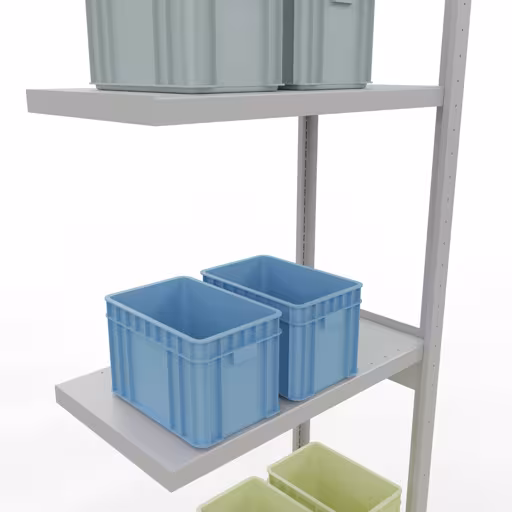 Immagine del prodotto n. 12 dell'articolo Scaffali aggiuntivi, scaffali, sistema a innesto MULTIplus250, 3000 x 750 x 400 mm, 7 ripiani, barre longitudinali, RAL 7035 grigio chiaro Figura n. 12 dell'articolo scaffale aggiuntivo, scaffale, sistema a innesto MULTIplus250, 3000 x 750 x 400 mm, 7 ripiani, RAL 7035 grigio chiaro del gruppo di prodotti sistema a innesto della marca Schulte Lagertechnik