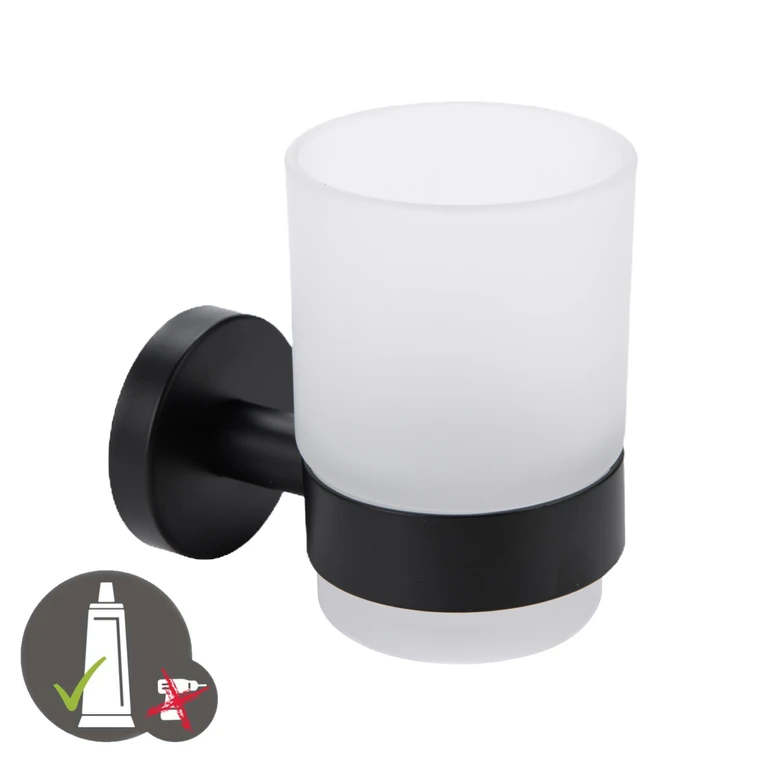 ROUND BLACK Zahnputzbecher/Mundglas Edelstahl von der Marke Ortwein ROUND BLACK Zahnputzbecher/Mundglas Edelstahl aus der Kategorie Glashalter & Becher mit der Teilenummer IP2106