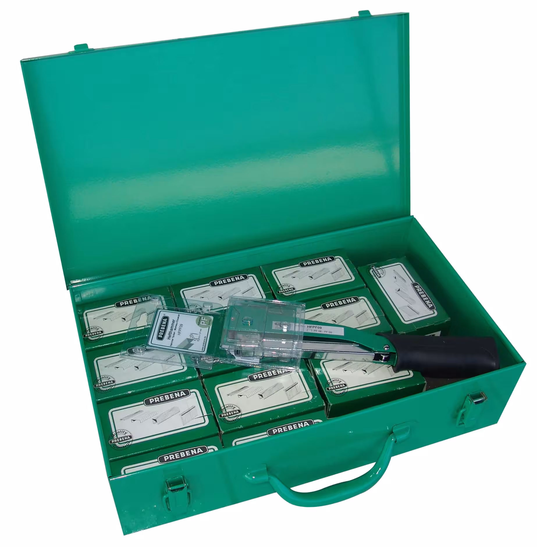 Zusatzbild des Artikels Hefthammer-Kraftpaket HFPF02 - 2x HFPF09 Hefthammer für Heftklammern von 6 - 9 mm + 12x PF09CNK Zusatzbild des Artikels Hefthammer-Kraftpaket HFPF02 - 2x HFPF09 Hefthammer für Heftklammern von 6 - 9 mm + 12x PF09CNK aus Tackern, Nageln, Heften