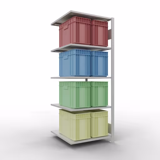 Scaffali aggiuntivi, scaffali, sistema a innesto MULTIplus150, 2000 x 750 x 800 mm (AxLxP), 5 ripiani, barre longitudinali, RAL 7035 grigio chiaro con GTIN 4004514293541 Scaffali aggiuntivi, scaffali, sistema a innesto MULTIplus150, 2000 x 750 x 800 mm (AxLxP), 5 ripiani, barre longitudinali, RAL 7035 grigio chiaro di Schulte Lagertechnik con l'articolo n. 32685-75-LR