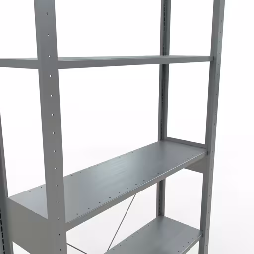 Étagère de base, étagère, système enfichable MULTIplus150, 2500 x 1000 x 300 mm, 6 étagères, traverse, galvanisée de Schulte Lagertechnik avec le réf. 12731