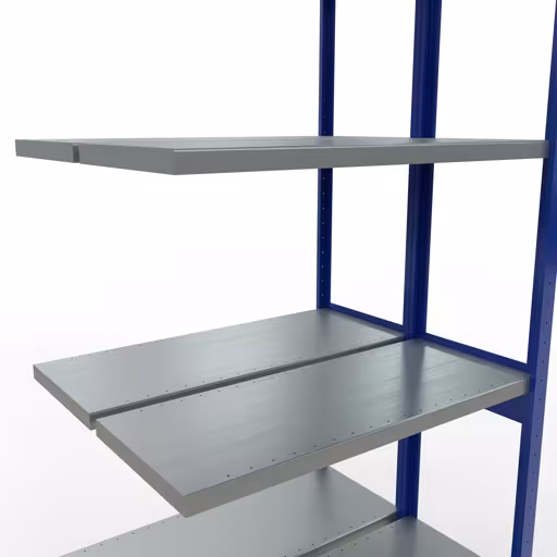 Rayonnage supplémentaire, rayonnage double, système d'étagères MULTIplus250, 3000 x 1000 x (2x400) mm, 2x7 rayons, barres de longueur, RAL 5010 bleu gentiane avec le GTIN 4058255035793 , étagère double, système d'étagères MULTIplus250, 3000 x 1000 x (2x400) mm, 2x7 étagères, RAL 5010 bleu gentiane de Schulte Lagertechnik avec la référence réf. 33247-B