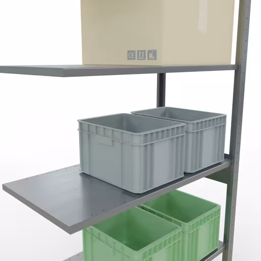 Immagine aggiuntiva dell'articolo Scaffale aggiuntivo, scaffale MULTIplus150 sistema a innesto, 2500 x 1000 x 500 mm (AxLxP), 6 ripiani, barre longitudinali, zincato da scaffale aggiuntivo