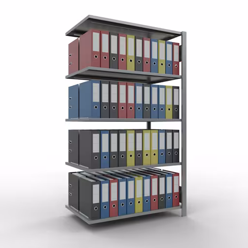 Rayonnage supplémentaire, étagère de bureau, système enfichable MULTIplus150, 1800 x 1000 x 600 mm, 5 étagères, galvanisé, de Schulte Lagertechnik avec le numéro d'article : 17758