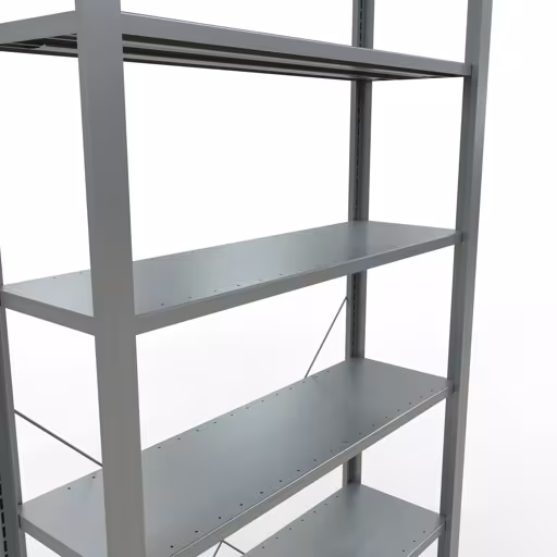 Figure n° 9 de l'article étagère de base, étagère de bureau, système enfichable MULTIplus85, 2300 x 1000 x 300 mm (HxLxP), 7 étagères, galvanisées, de la gamme d'étagères de bureau de Schulte Lagertechnik