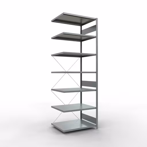 Figura n. 13 dell'articolo scaffale aggiuntivo, scaffale a scaffale, sistema a innesto MULTIplus330, 3000 x 1000 x 800 mm (AxLxP), 7 ripiani, traversa, zincato del gruppo di prodotti sistema a innesto della marca Schulte Lagertechnik