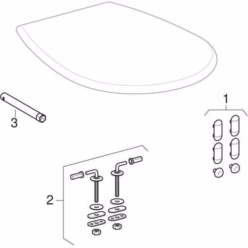 Geberit Renova, WC au sol, chasse d'eau profonde, sortie horizontale, forme partiellement fermée, profondeur : 49cm, blanc