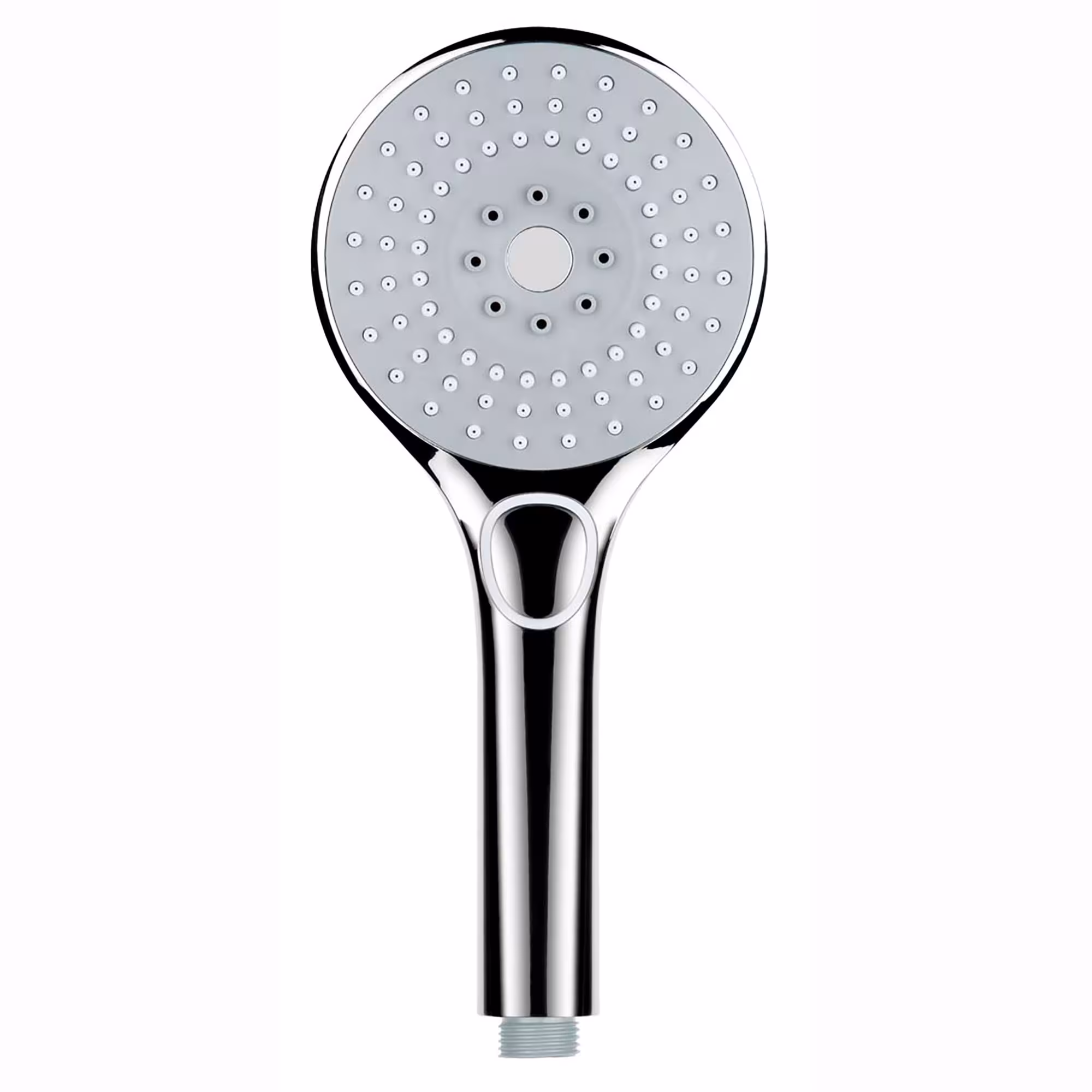 Douchette à main EVO 3 chromée avec plaque de jet grise et boutons blancs - Ø 125 mm 3 types de jet de sanicomfort Douchettes à main Design EVO 3 types de jets, douchettes de tête/flexibles de douche, réf. 1009290