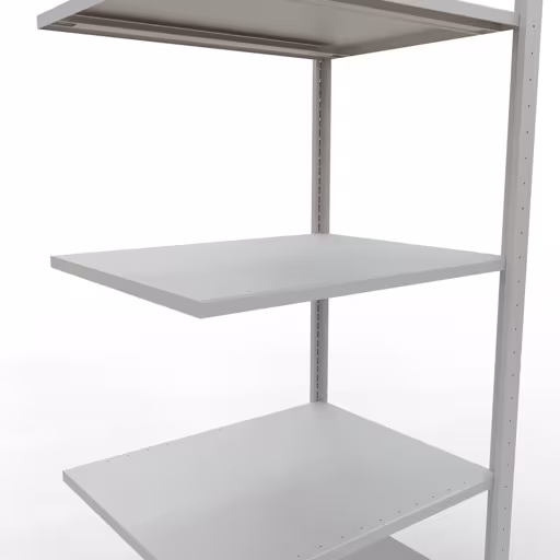 Scaffali aggiuntivi, scaffali, sistema a innesto MULTIplus150, 2000 x 750 x 600 mm (AxLxP), 5 ripiani, barre longitudinali, RAL 7035 grigio chiaro di Schulte Lagertechnik dalla categoria Sistemi a innesto