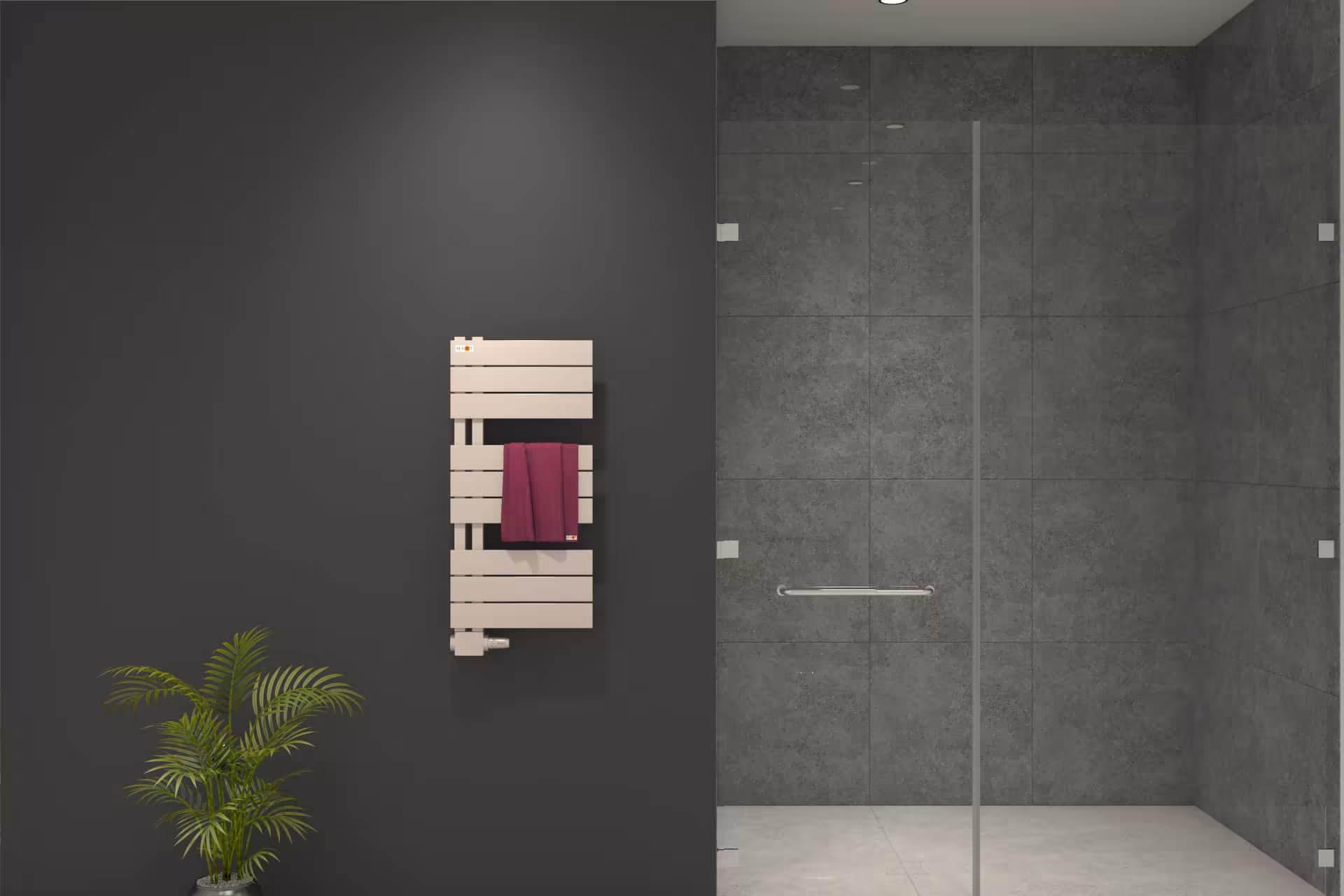 MERT Radiatore da bagno design ASK, radiatore da bagno, articolo n. 5-ASK-40x080-W-M