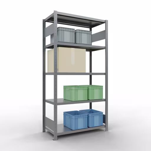 Figure n° 14 de l'article étagère de base, étagère, système enfichable MULTIplus250, 2000 x 1000 x 500 mm, 5 étagères, galvanisées du groupe de produits système enfichable de Schulte Lagertechnik