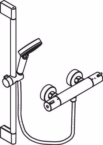 Hansgrohe Set de douche ECOSTAT 1001 CL COMBI Barre de douche 900 mm blanc/chrome