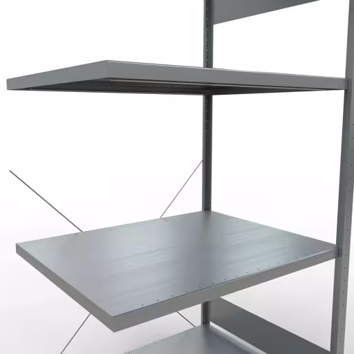 Scaffali aggiuntivi, scaffali, sistema a innesto MULTIplus330, 2000 x 1000 x 800 mm (AxLxP), 5 ripiani, traversa, zincato di Schulte Lagertechnik della categoria Sistemi a innesto