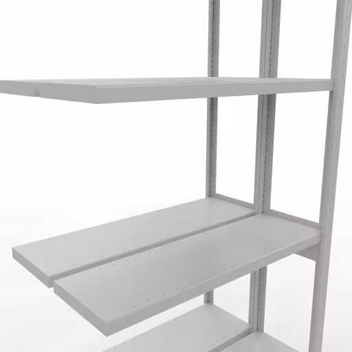 Scaffale aggiuntivo, scaffale doppio, sistema di scaffali MULTIplus250, 3000 x 1000 x (2x300) mm (AxLxP), 2x7 ripiani, barre longitudinali, RAL 7035 grigio chiaro della marca Schulte Lagertechnik dal programma scaffali