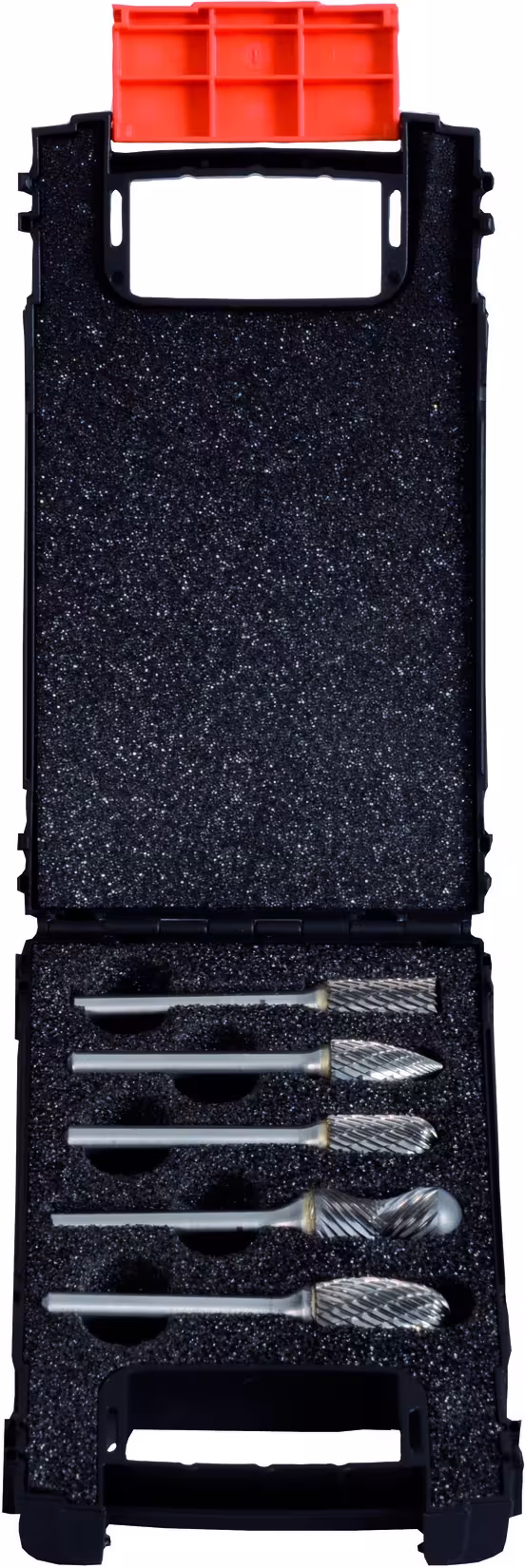 Fraises carbure, 5 pièces en MAMBO-BOX "S" forme B, C, E, G diamètre tête 9,6 mm et forme X de la marque PROJAHN de la gamme accessoires machines