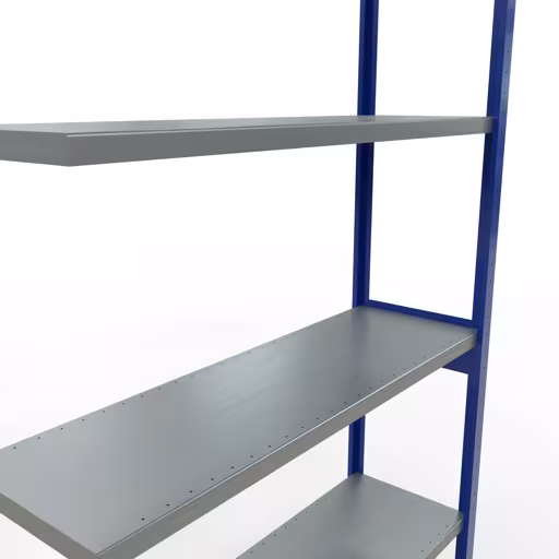 Figure n° 15 de l'article, système d'étagères MULTIplus250, système enfichable, 3000 x 1300 x 400 mm, 7 étagères, RAL 5010 bleu gentiane/galvanisé du groupe de produits système enfichable de Schulte Lagertechnik
