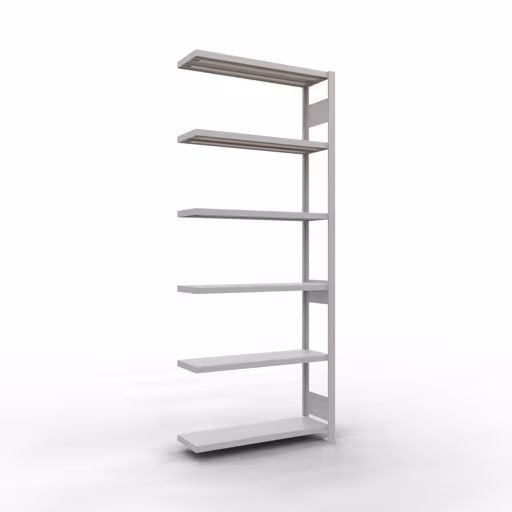 Figura n. 12 dell'articolo scaffale aggiuntivo, scaffale, sistema a innesto MULTIplus250, 2500 x 1000 x 300 mm (AxLxP), 6 ripiani, barre longitudinali, RAL 7035 grigio chiaro del gruppo di prodotti sistema a innesto della marca Schulte Lagertechnik
