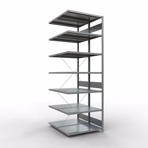 Immagine aggiuntiva dell'articolo Ripiano aggiuntivo, ripiano doppio, sistema di scaffali MULTIplus250, 3000 x 1000 x (2x600) mm (AxLxP), ripiani 2x7, traversa, zincato da ripiani doppi