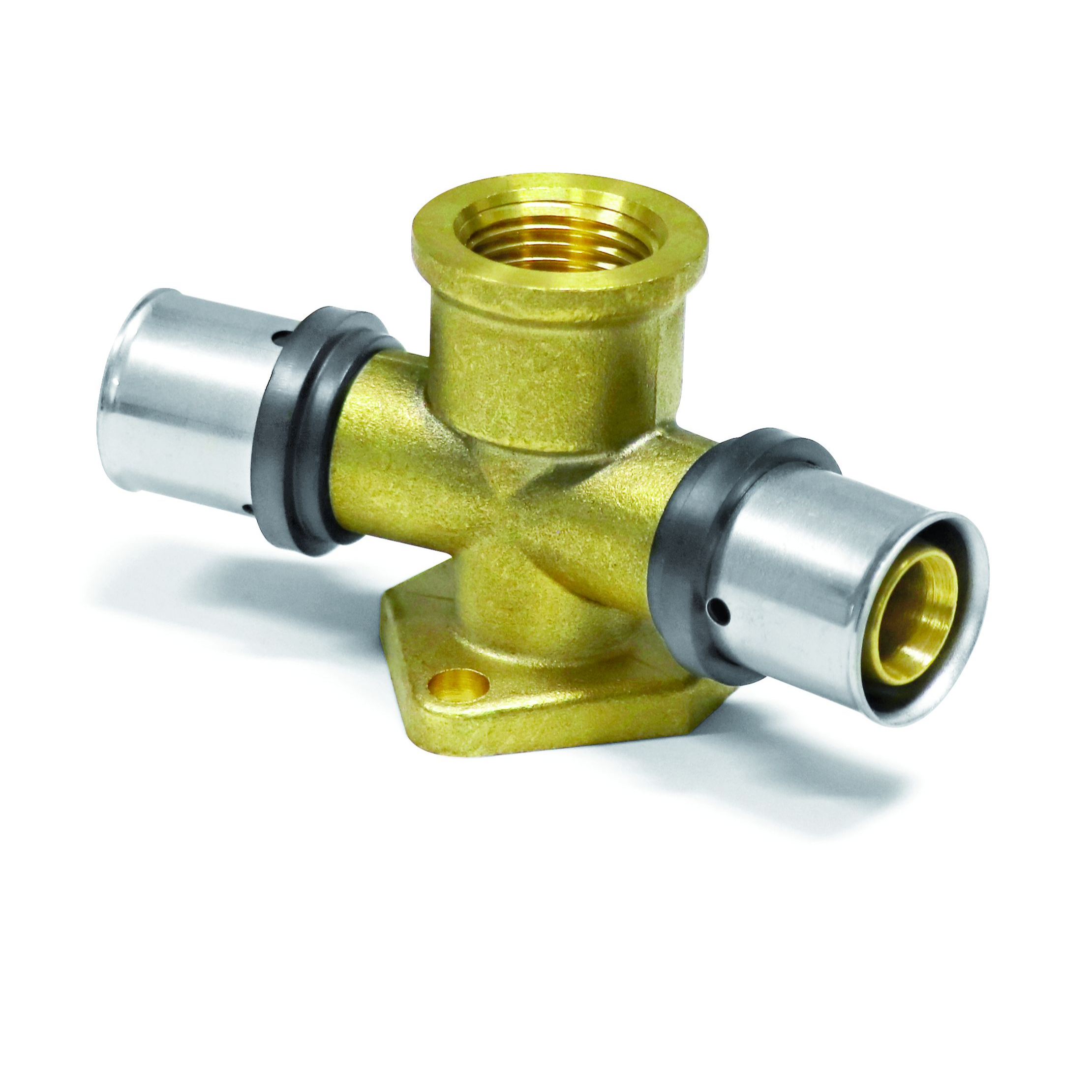 Série de supports muraux à sertir Pipetec de la catégorie raccords à sertir en laiton avec le numéro d'article PFWWS200420