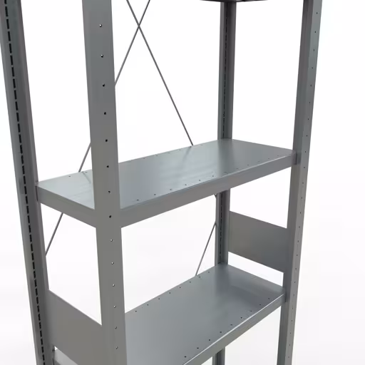 Étagère de base, étagère, système enfichable MULTIplus250, 3000 x 750 x 300 mm, 7 étagères, galvanisée de Schulte Lagertechnik de la catégorie du système enfichable