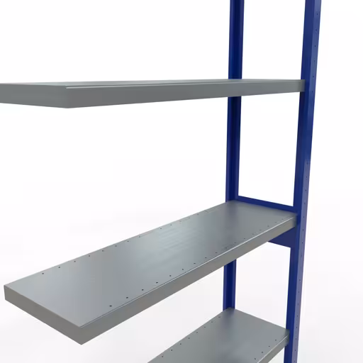 Figura n. 13 dell'articolo scaffale aggiuntivo, scaffale, sistema a innesto MULTIplus250, 2500 x 1000 x 300 mm, 6 ripiani, RAL 5010 blu genziana/zincato del gruppo di prodotti sistema a innesto della marca Schulte Lagertechnik
