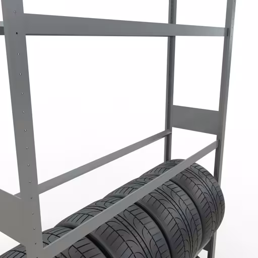 Figura n. 10 dell'articolo scaffale base, scaffale per ruote/pneumatici, 3500 x 1500 x 400 mm, zincato, 5 livelli di stoccaggio con carico del ripiano di 150 kg per livello dal gruppo di prodotti degli scaffali a ripiani della marca Schulte Lagertechnik