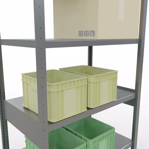 Figure n° 12 de l'article étagère de base, étagère, système enfichable MULTIplus250, 2500 x 1000 x 600 mm, 6 étagères, galvanisées du groupe de produits système enfichable de Schulte Lagertechnik