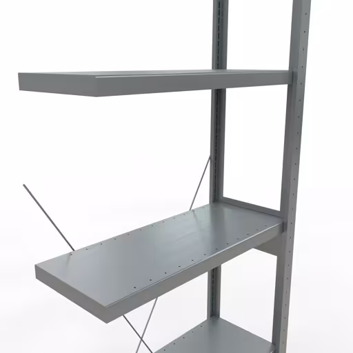 Scaffali componibili, scaffali, sistema a innesto MULTIplus250, 2500 x 750 x 300 mm (AxLxP), 6 ripiani, traversa, zincato della categoria scaffali componibili con GTIN 4004514282323 Scaffali componibili, scaffali, sistema a innesto MULTIplus250, 2500 x 750 x 300 mm (AxLxP), 6 ripiani, traversa, zincato della marca Schulte Lagertechnik della gamma dei sistemi a innesto