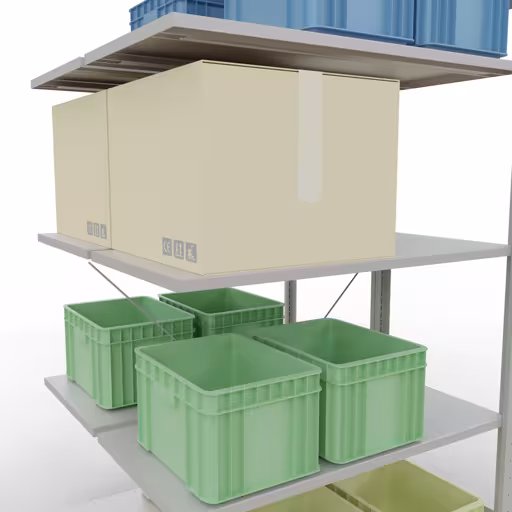 Image supplémentaire de l'article, étagère double, système d'étagères MULTIplus150, 2000 x 1000 x (2x500) mm, 2x5 étagères, gris clair RAL 7035 à partir d'étagères doubles