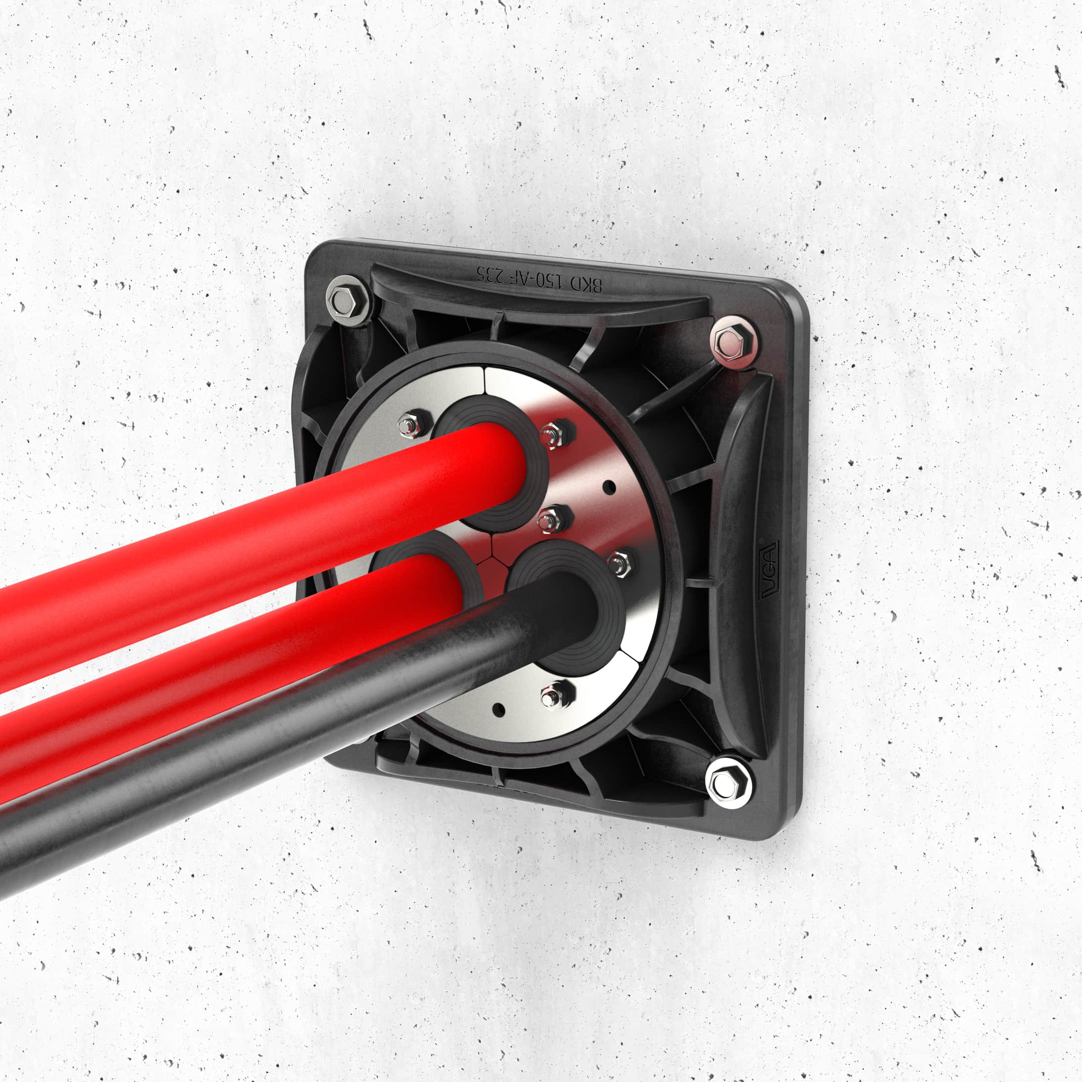 Flangia superficiale BKD150-AF-235/BE-VZ zincata, protezione cavo, articolo n. 403115000010
