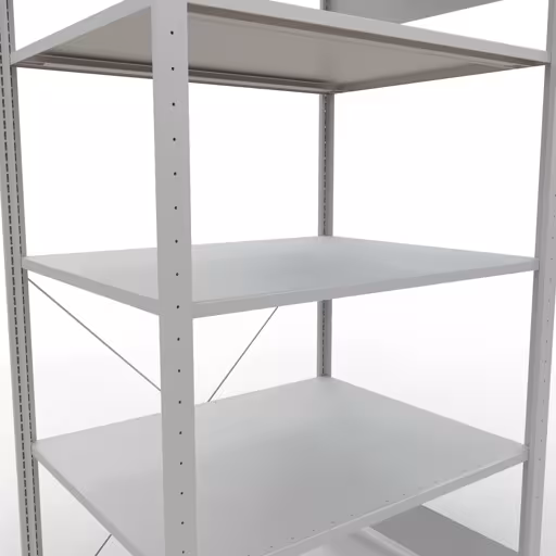Figura n. 13 dell'articolo scaffale base, sistema a innesto per scaffale MULTIplus150, 2000 x 1000 x 800 mm (AxLxP), 5 ripiani, traversa, RAL 7035 grigio chiaro del gruppo di prodotti sistema a innesto della marca Schulte Lagertechnik