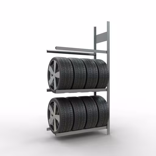Figura n. 11 dell'articolo scaffale aggiuntivo, portaruote/pneumatico, 2000 x 1000 x 400 mm (AxLxP), zincato, 3 livelli di stoccaggio con carico del ripiano di 150 kg per livello dal gruppo di prodotti dei ripiani della marca Schulte Lagertechnik