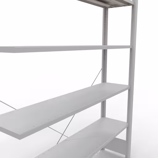 Étagère supplémentaire, étagère de bureau, système enfichable MULTIplus85, 2000 x 1300 x 300 mm, 6 étagères, gris clair de Schulte Lagertechnik avec le numéro d'article : 36029