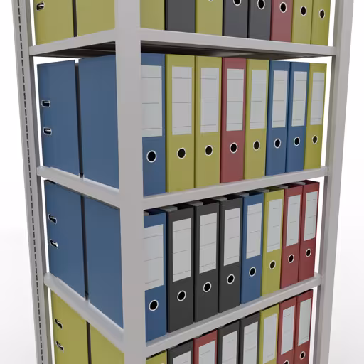 Image supplémentaire de l'article Étagère Basic, étagère de bureau, système enfichable MULTIplus150, 2300 x 750 x 600 mm (HxLxP), 7 tablettes, , , gris clair en système enfichable
