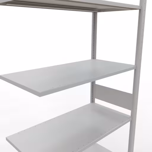 Immagine del prodotto n. 12 dell'articolo scaffale aggiuntivo, sistema a innesto per ripiani MULTIplus150, 3000 x 1000 x 500 mm, 7 ripiani, RAL 7035 grigio chiaro dalla gamma di prodotti per sistemi a innesto della marca Schulte Lagertechnik