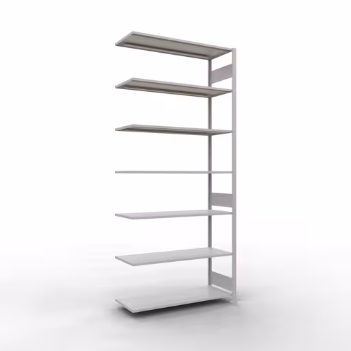 Immagine aggiuntiva dell'articolo Scaffale aggiuntivo, scaffale MULTIplus150 sistema a innesto, 3000 x 1300 x 500 mm (AxLxP), 7 ripiani, barra longitudinale, RAL 7035 grigio chiaro da scaffale aggiuntivo