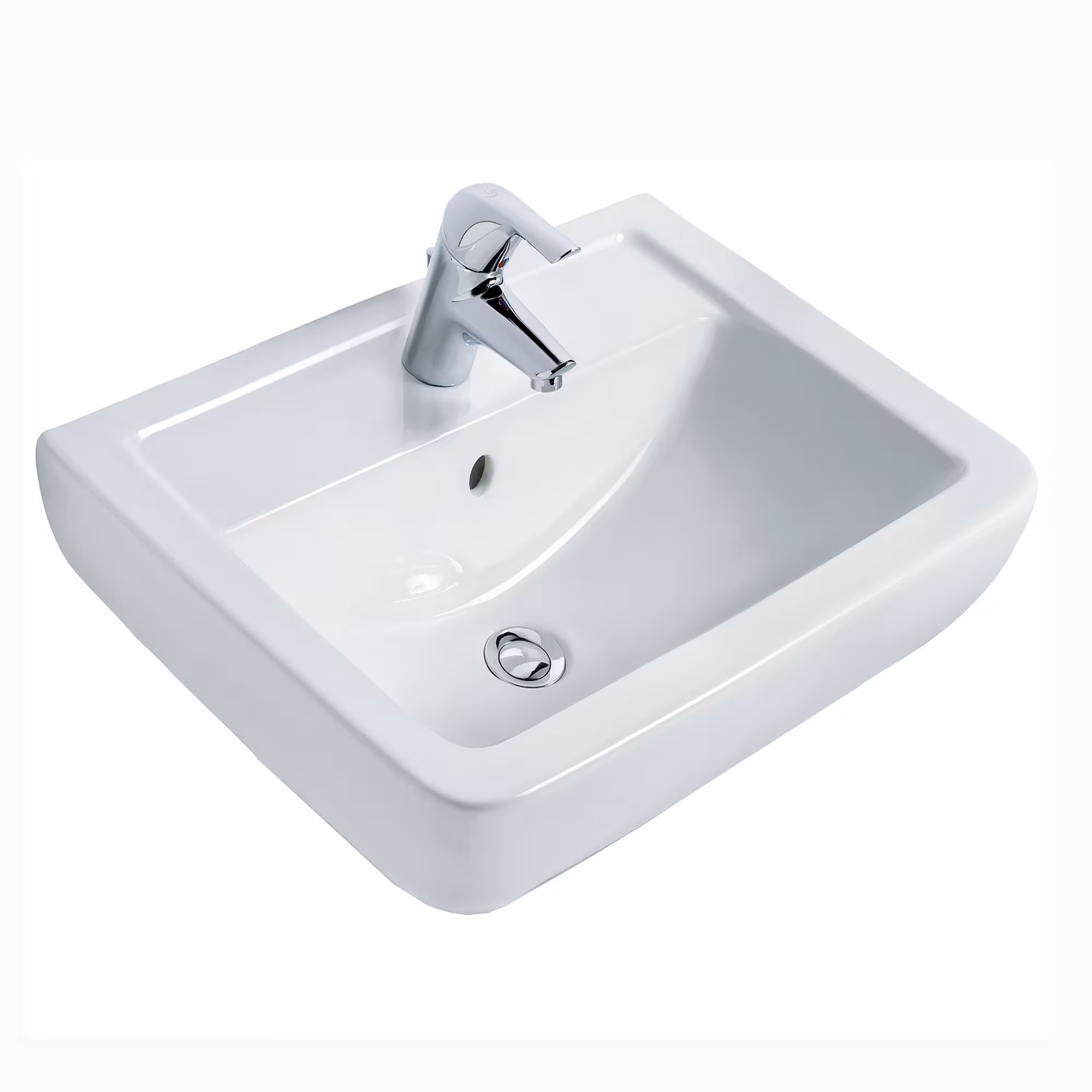 Waschtisch Base Cubo 60 cm x 46 cm weiß kubische Form von der Marke sanicomfort Waschtische Design "Base Cubo" weiß Typ Ausführung: Waschtisch 60 cm weiß aus der Kategorie Waschtische mit der Artikelnr. 1779311