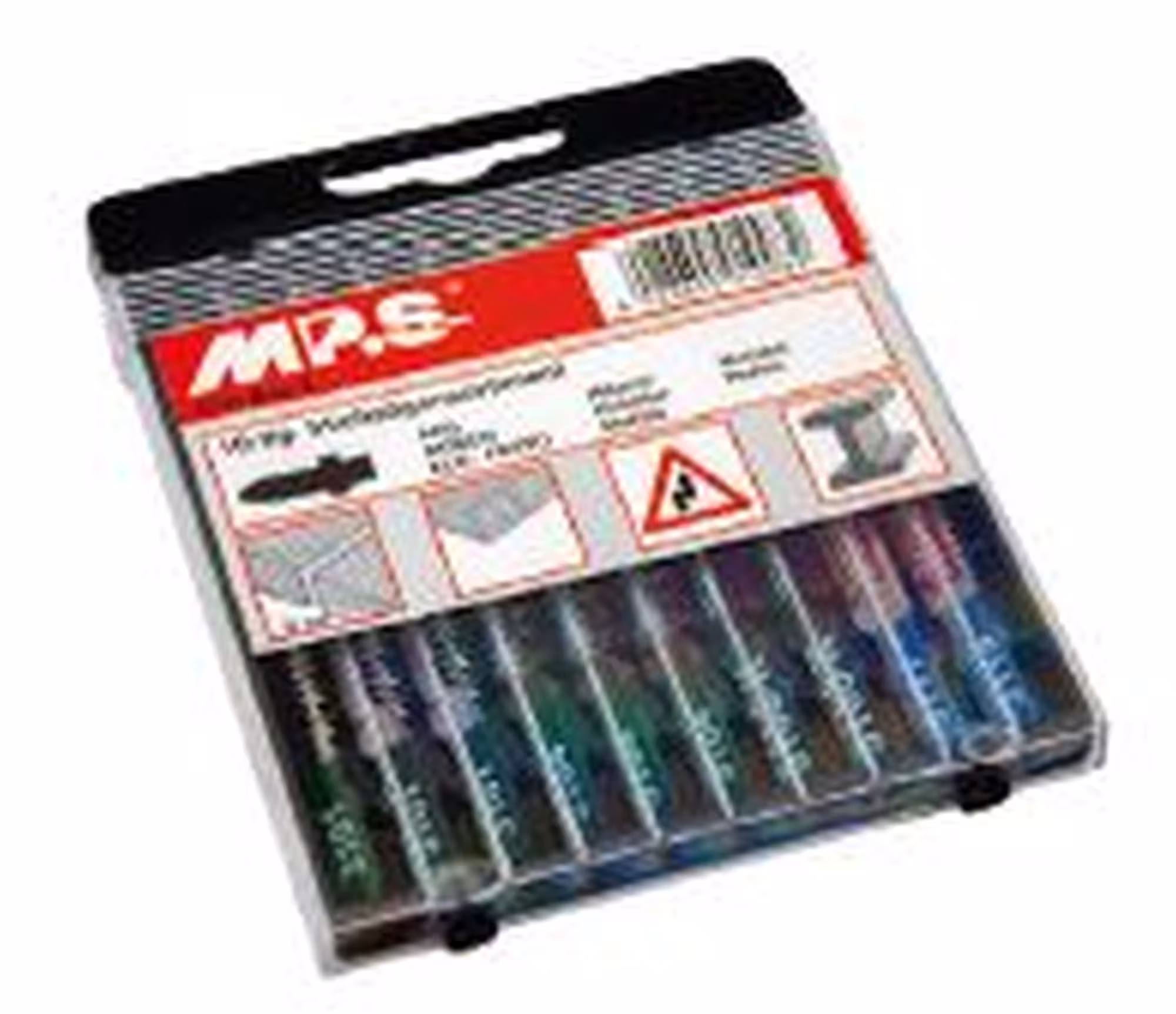 Boîte à lames de scie sauteuse bois et métal 10 pièces. de la marque MPS de la gamme d'accessoires pour machines