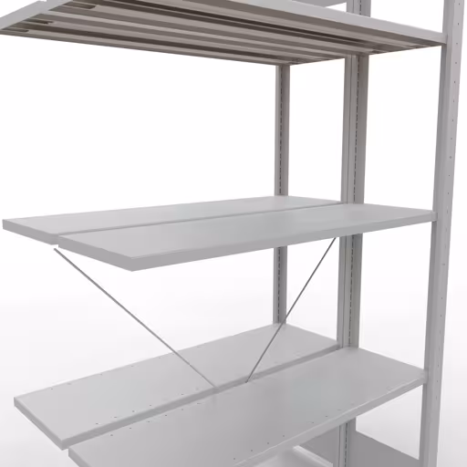Figure n° 13 de l'article, étagère double, système d'étagères MULTIplus150, 2000 x 1000 x (2x300) mm, 2x5 étagères, gris clair RAL 7035 du groupe de produits étagères de Schulte Lagertechnik
