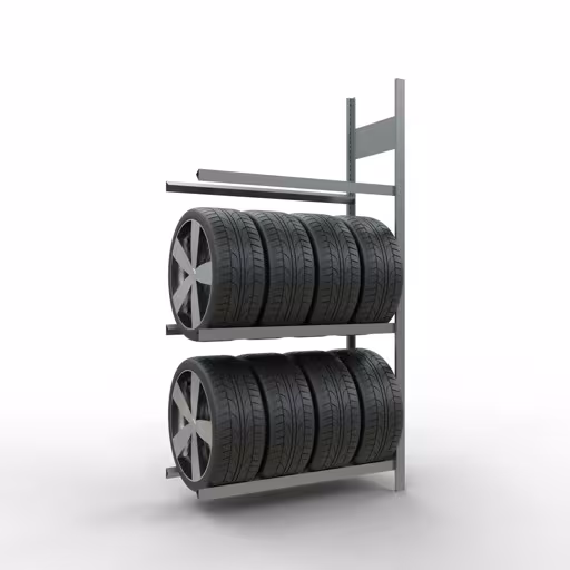 Immagine del prodotto n. 11 dell'articolo Scaffale aggiuntivo, portaruote/pneumatici, 2000 x 1050 x 400 mm (AxLxP), zincato, 3 livelli di stoccaggio con carico dello scomparto di 150 kg per livello Figura n. 11 dell'articolo scaffale aggiuntivo, portaruote/pneumatico, 2000 x 1050 x 400 mm (AxLxP), zincato, 3 livelli di stoccaggio con carico del ripiano di 150 kg per livello dal gruppo di prodotti dei ripiani della marca Schulte Lagertechnik