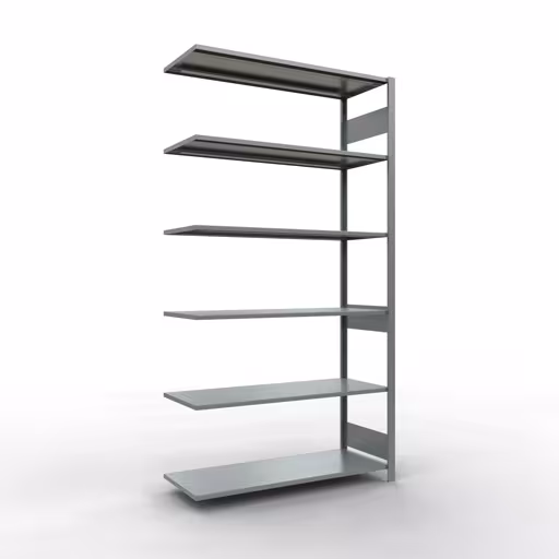 Scaffali aggiuntivi, scaffali, sistema a innesto MULTIplus150, 2500 x 1300 x 500 mm (AxLxP), 6 ripiani, barre longitudinali, zincato della marca Schulte Lagertechnik dalla gamma di prodotti dei sistemi a innesto