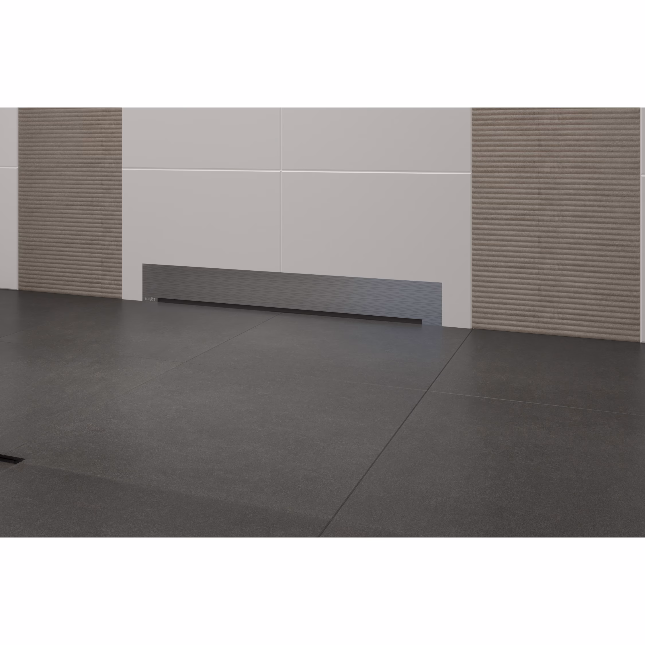 Ohne Text 630877411463712133 MERT Wand-Duschablauf OPT 386mm massives Edelstahl, gebürstet